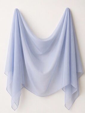 Light Periwinkle Chiffon Scarf - Women's Wrap